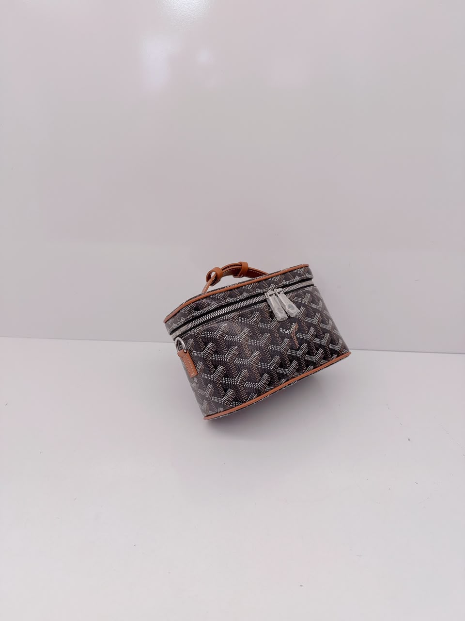 NATUREL BLACK GOYARDINE MUSE MINI VANITY CASE