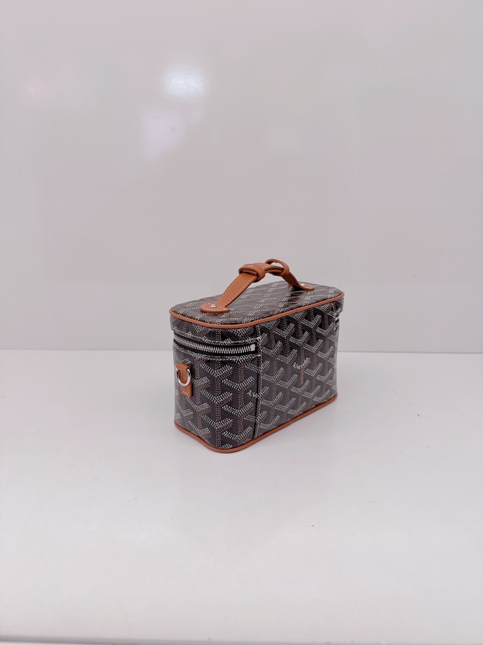 NATUREL BLACK GOYARDINE MUSE MINI VANITY CASE