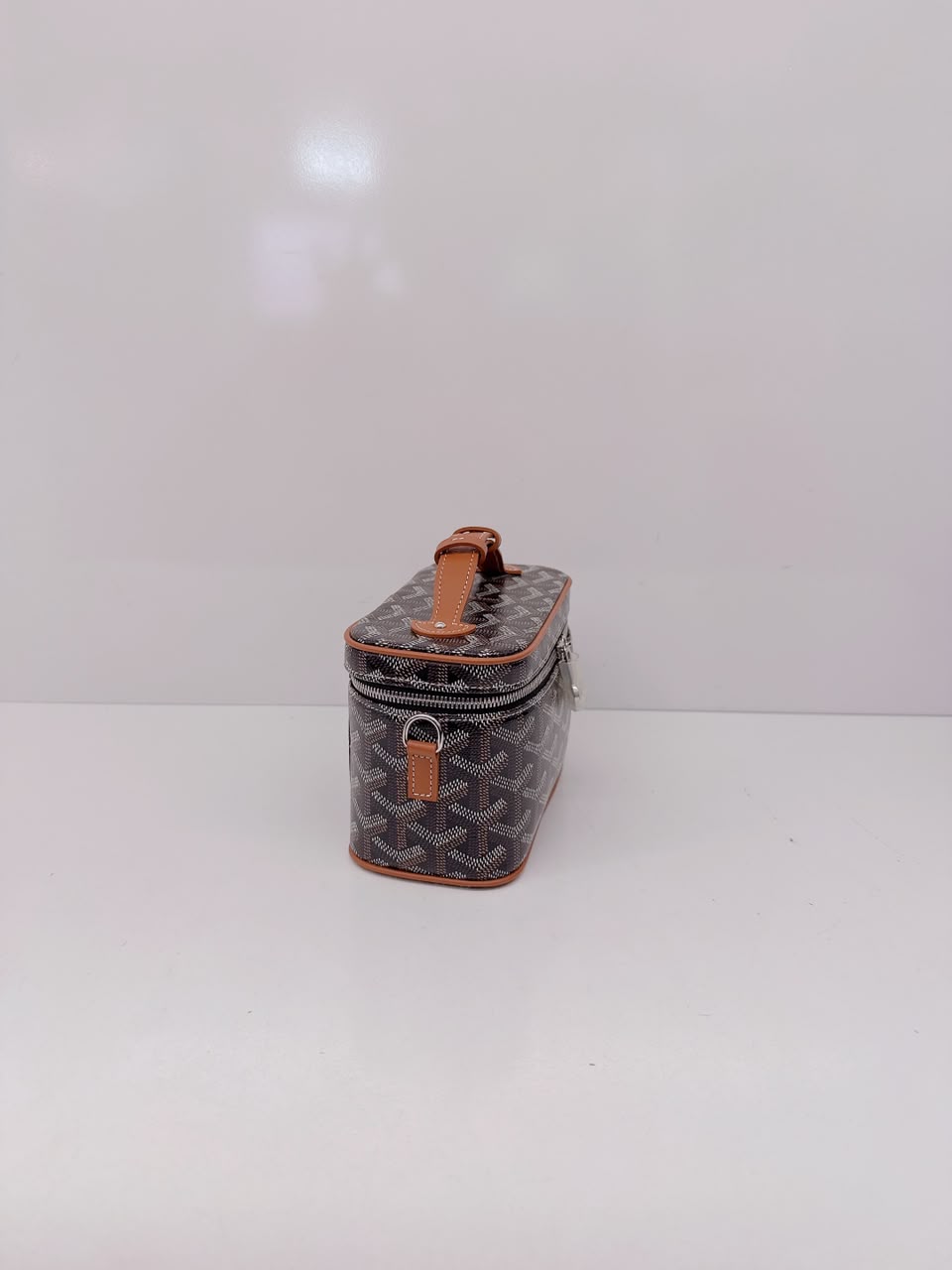 NATUREL BLACK GOYARDINE MUSE MINI VANITY CASE