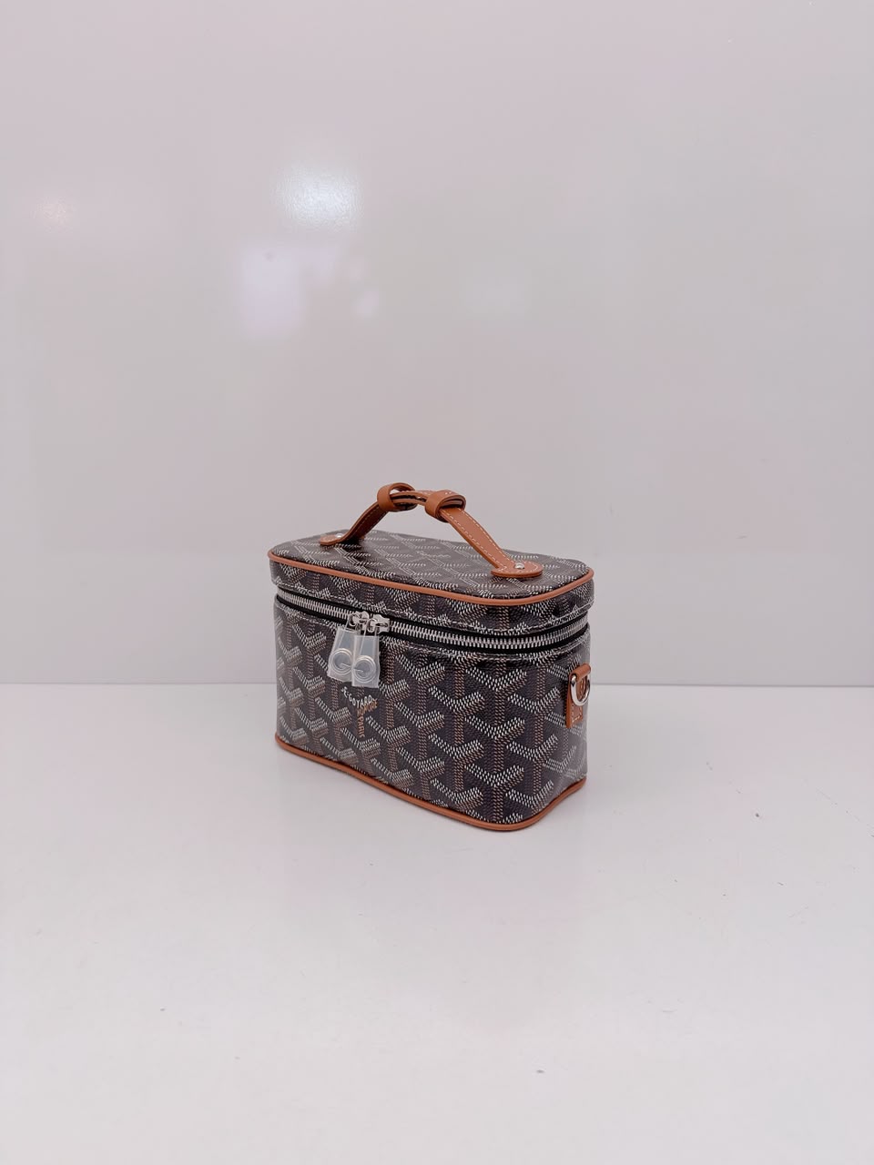 NATUREL BLACK GOYARDINE MUSE MINI VANITY CASE
