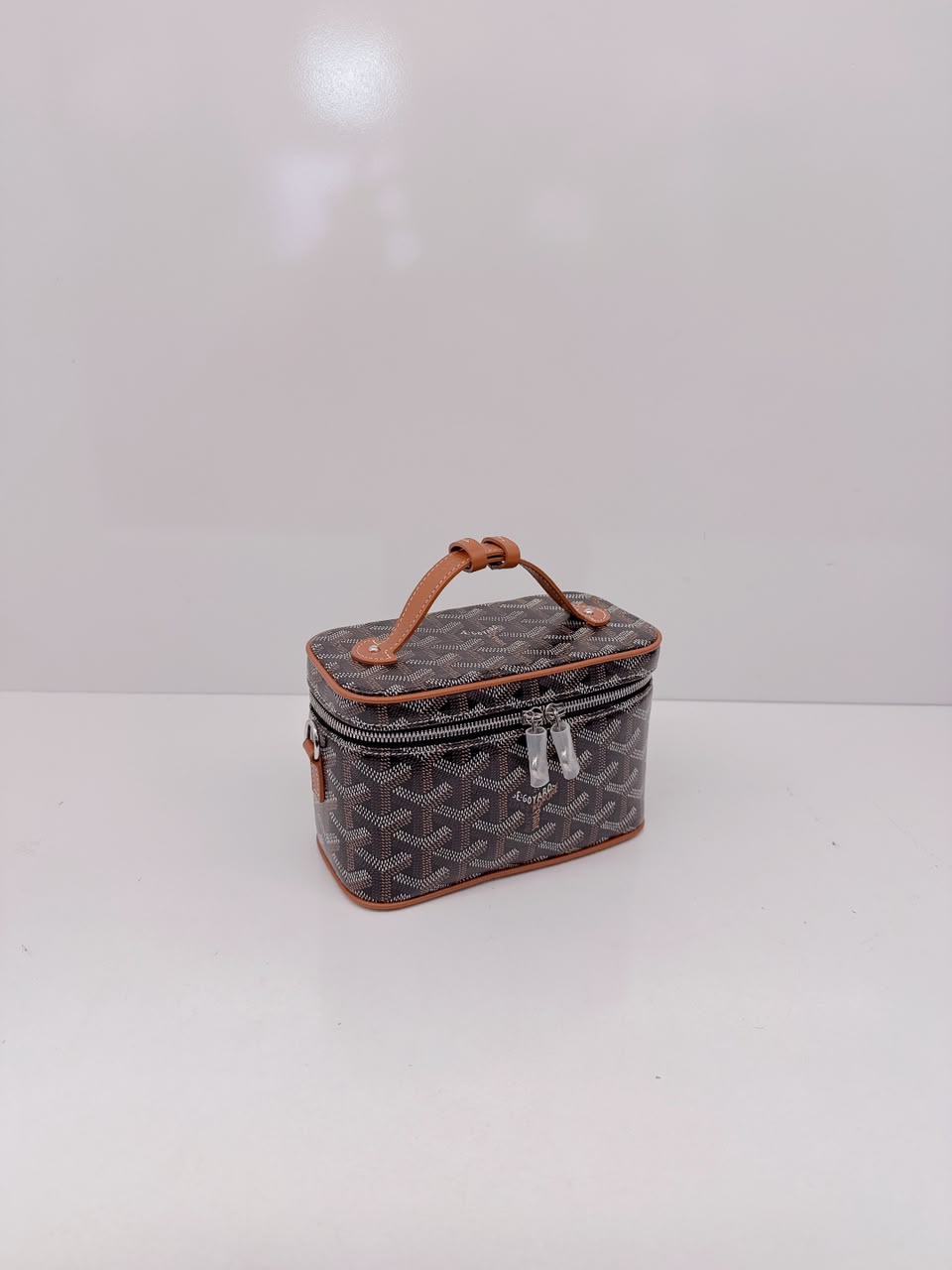 NATUREL BLACK GOYARDINE MUSE MINI VANITY CASE