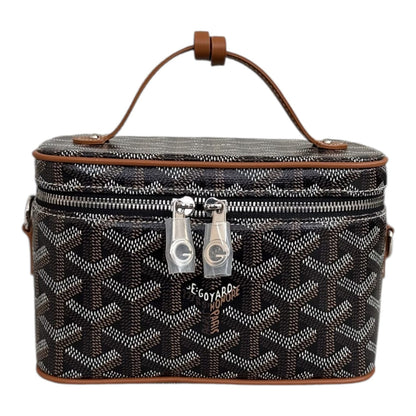 NATUREL BLACK GOYARDINE MUSE MINI VANITY CASE