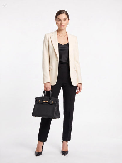 BLACK BIRKIN 25 TOGO LEATHER PERMABRASS HARDWARE