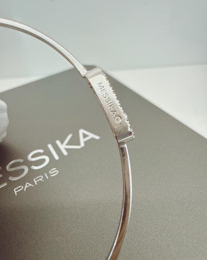 18K WHITE GOLD MOVE UNO DIAMOND BANGLE, SMALL MODEL