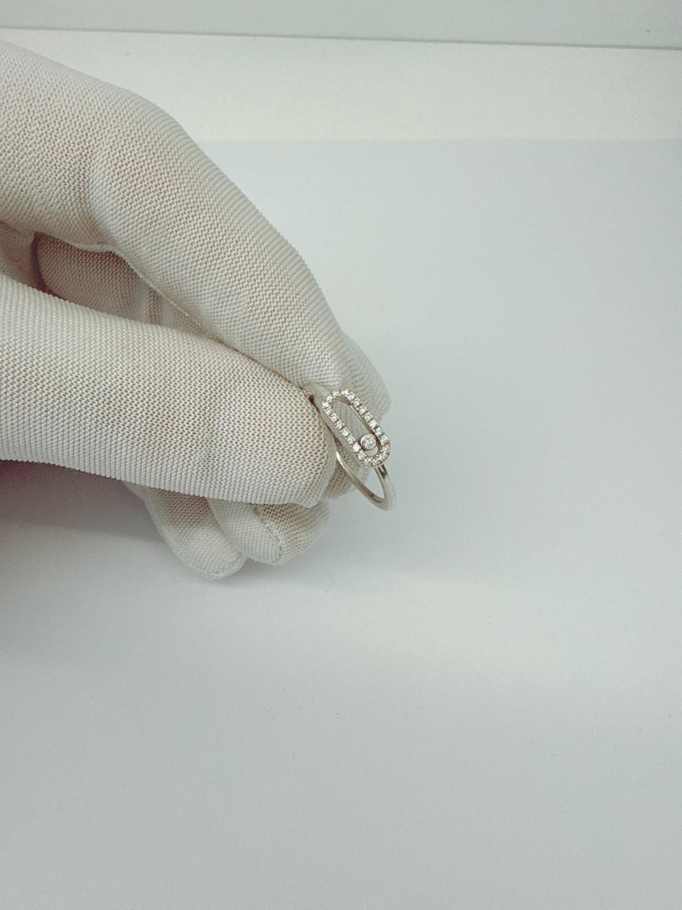 18K WHITE GOLD MOVE UNO DIAMOND RING 52