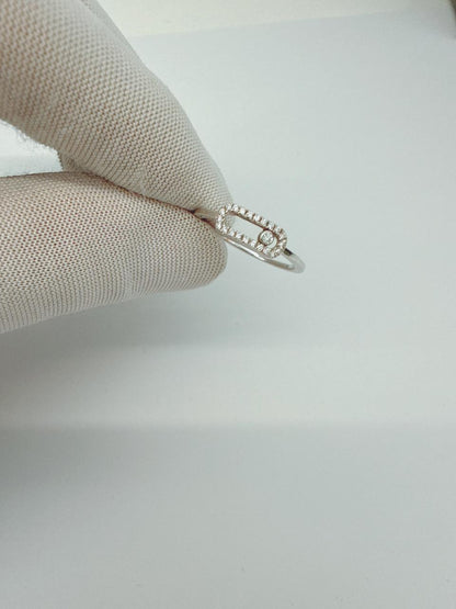 18K WHITE GOLD MOVE UNO DIAMOND RING 52