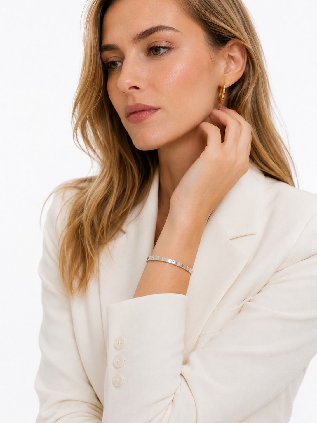 18K WHITE GOLD LOVE BRACELET, SMALL MODEL 15