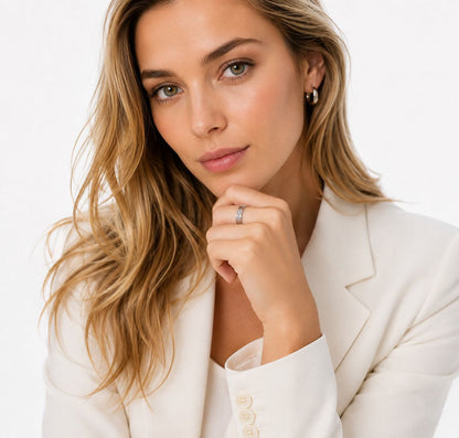 WHITE GOLD CLASSIC MODEL LOVE RING 54
