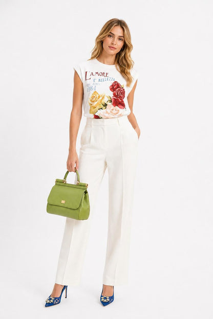 GREEN GRAINED LEATHER MEDIUM SICILY TOP HANDLE BAG