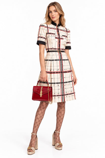 SYLVIE 1969 RED PATENT LEATHER TOP HANDLE BAG