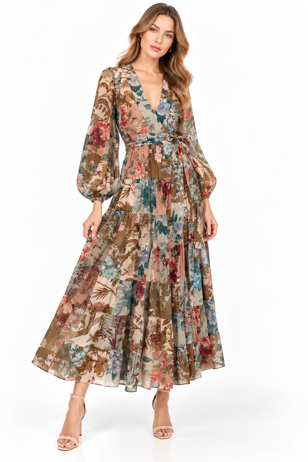 ZIMMERMANN MULTICOLOUR FLORAL PRINTED PANELED MAXI DRESS
