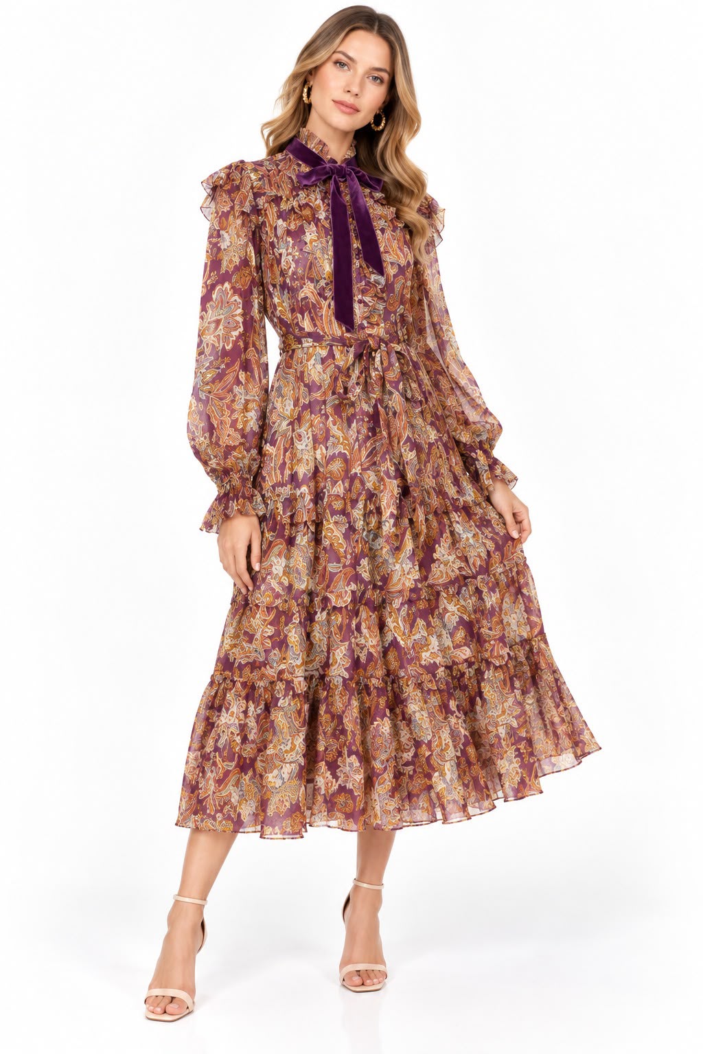 ZIMMERMANN LADYBEETLE RUFFLED LUREX MINI SKIRT DRESS