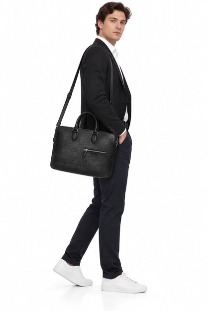 BLACK GRAVITY LEATHER SMALL DIOR JETT MESSENGER BAG