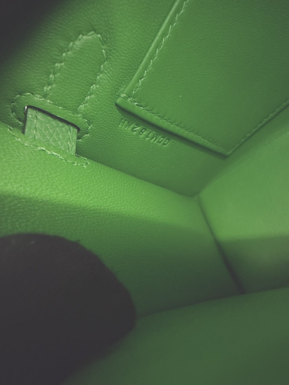 VERT YUCCA MINI KELLY 20 EPSOM LEATHER PALLADIUM HARDWARE
