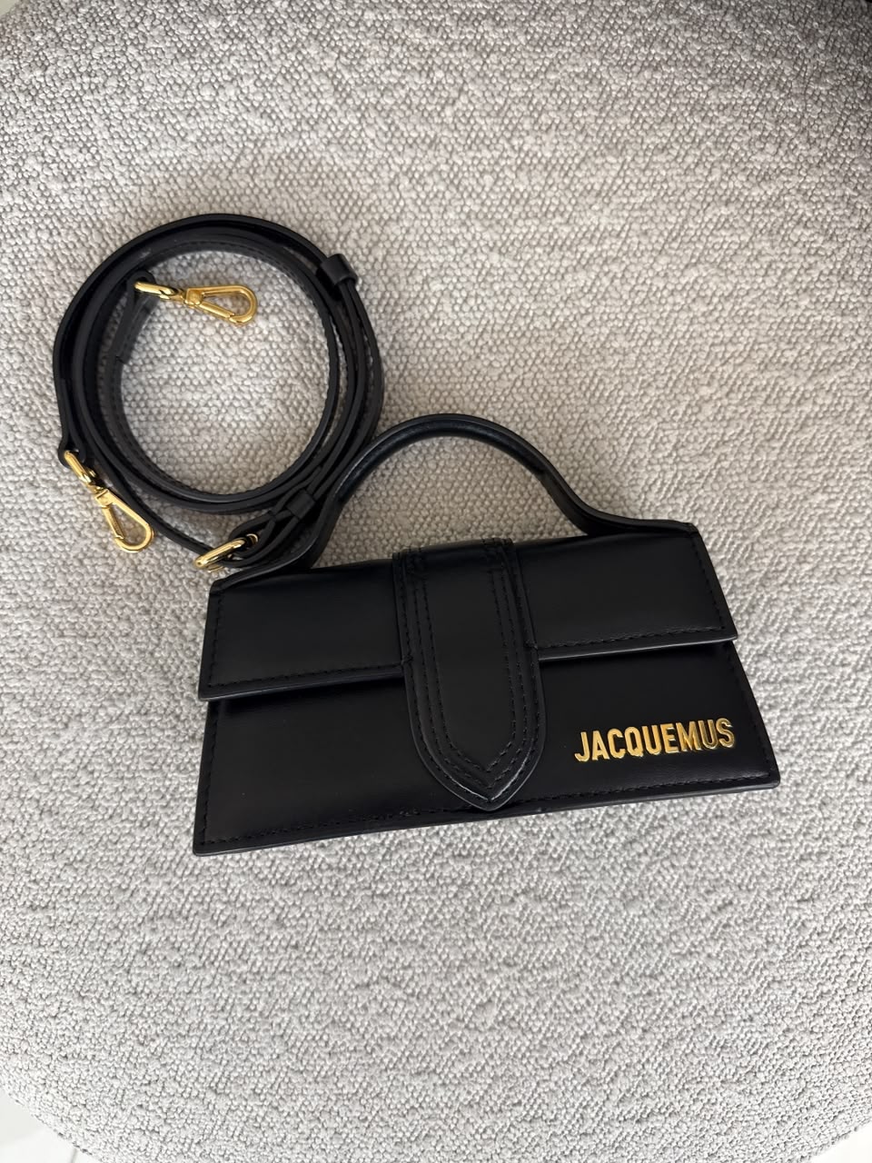 BLACK SMOOTH LEATHER MINI BAMBINO TOP HANDLE BAG