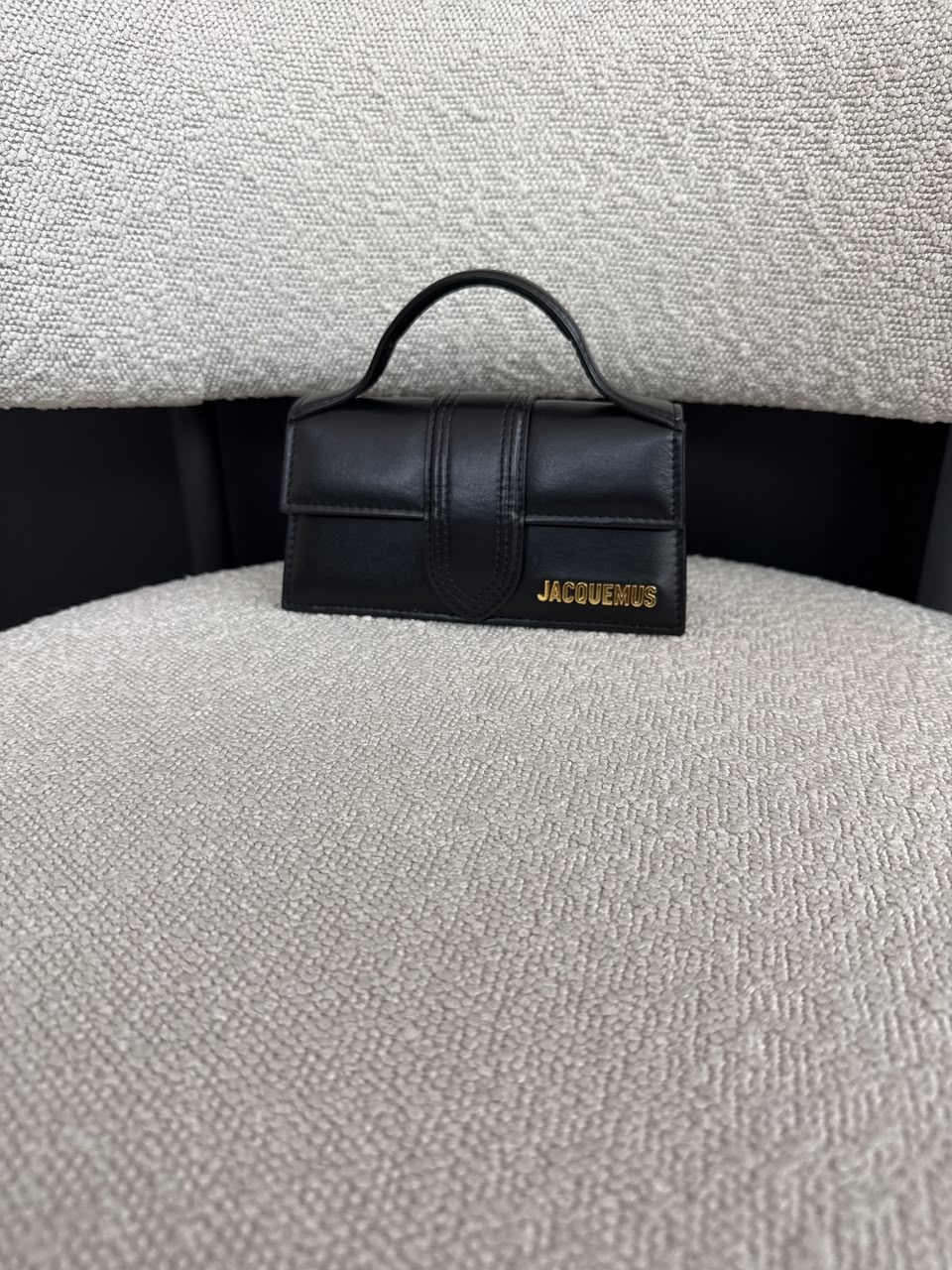 BLACK SMOOTH LEATHER MINI BAMBINO TOP HANDLE BAG