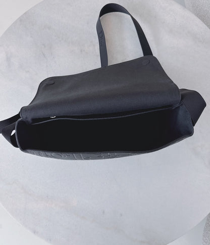 BLACK GRAVITY LEATHER SMALL DIOR JETT MESSENGER BAG