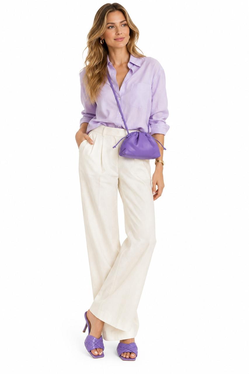 PURPLE CALFSKIN THE MINI POUCH