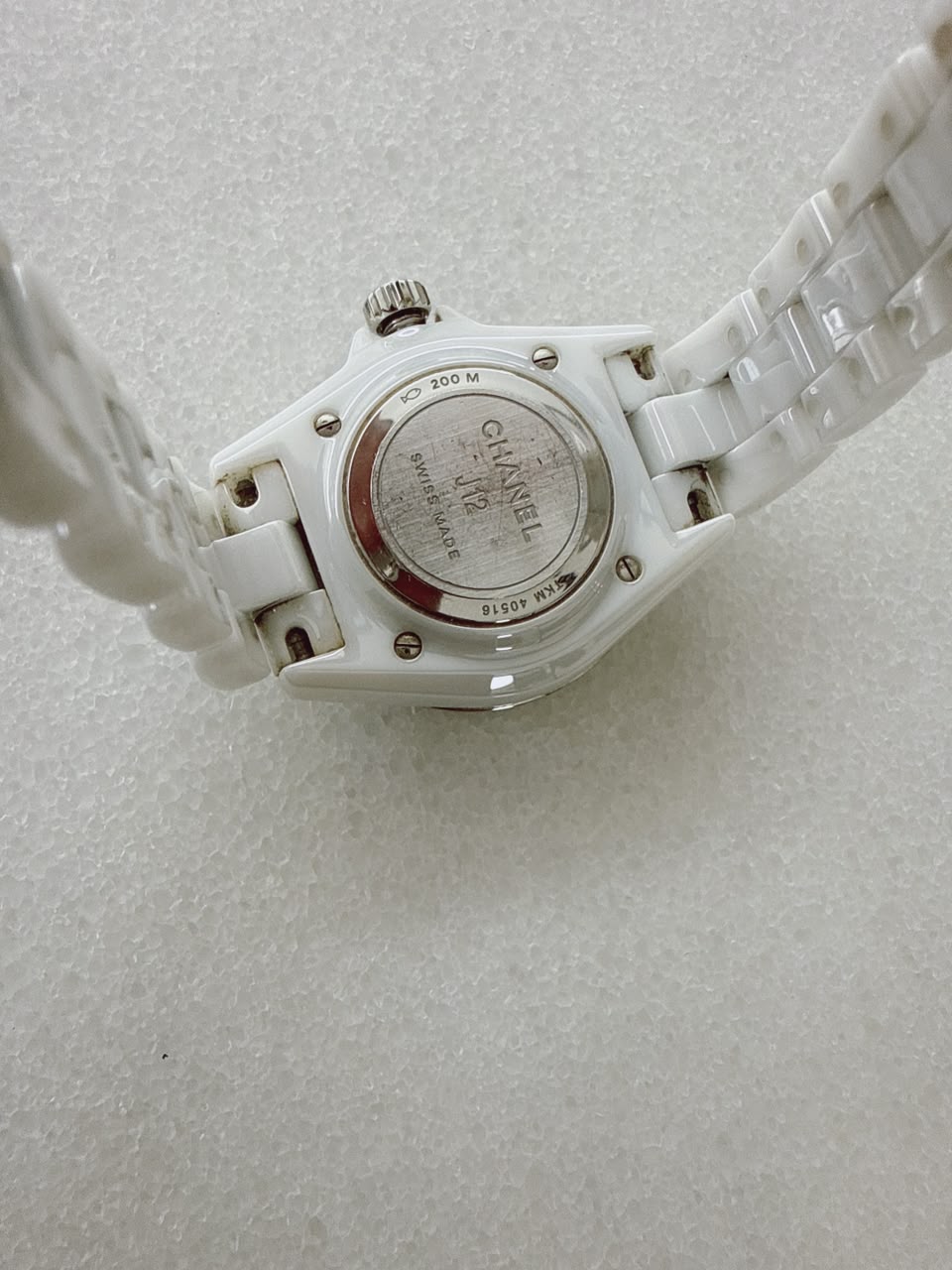 WHITE CERAMIC AND STEEL J12 WATCH 33MM
