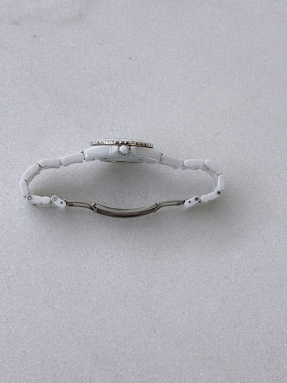 WHITE CERAMIC AND STEEL J12 WATCH 33MM
