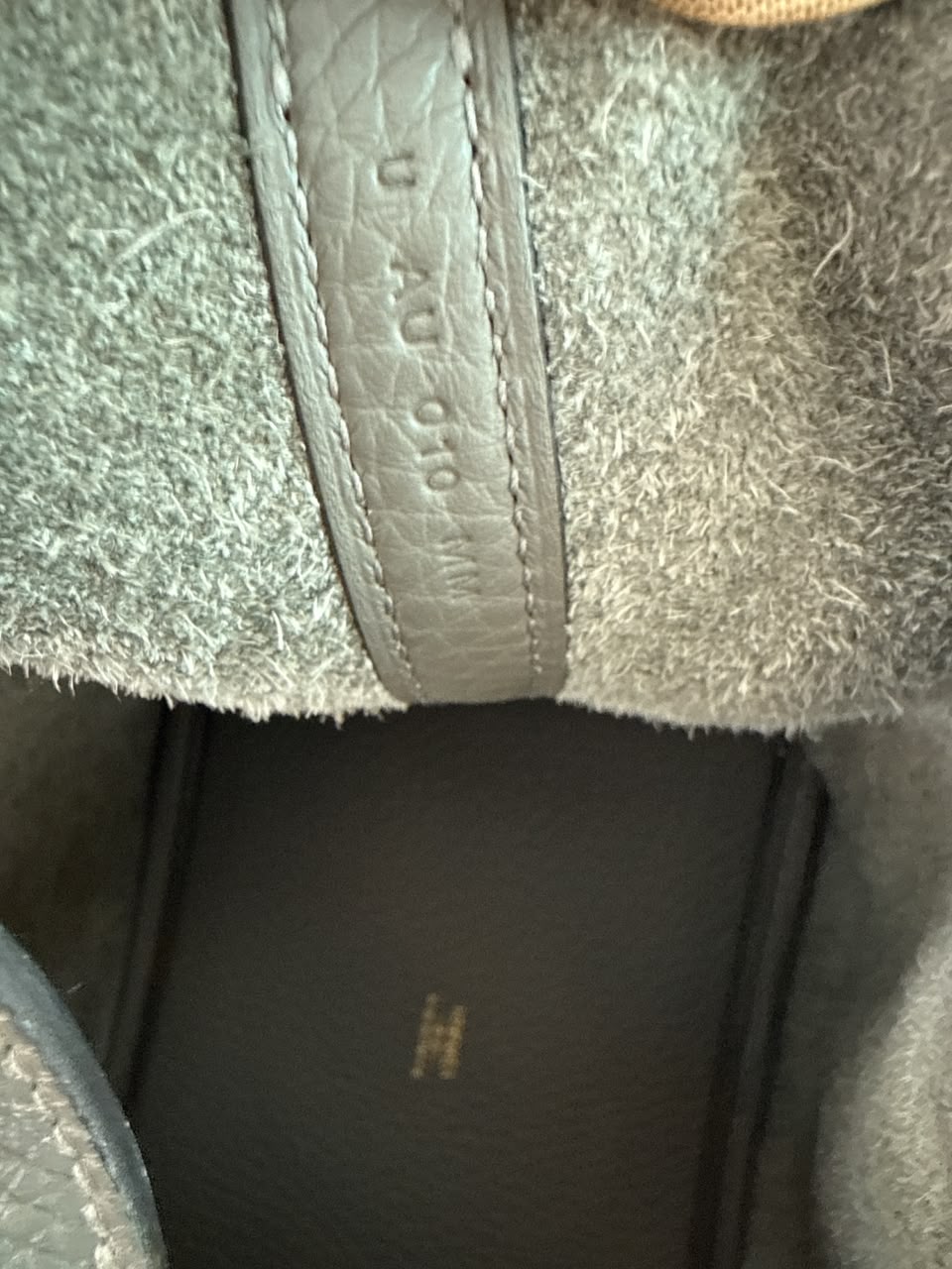 GRIS MEYER PICOTIN 18 CLEMENCE LEATHER GOLD HARDWARE