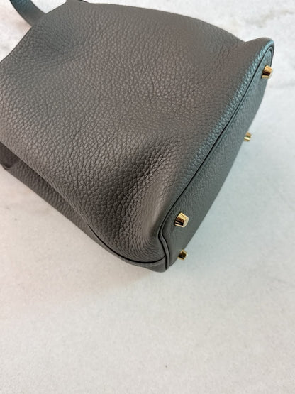 GRIS MEYER PICOTIN 18 CLEMENCE LEATHER GOLD HARDWARE