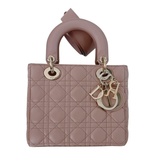 BLUSH CANNAGE LAMBSKIN SMALL LADY DIOR BAG