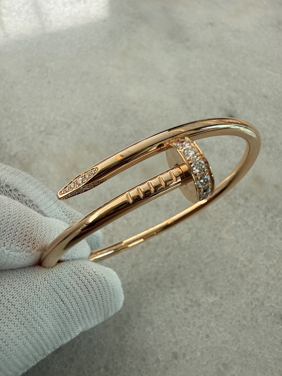 18K ROSE GOLD AND DIAMONDS JUSTE UN CLOU BRACELET, CLASSIC MODEL 15