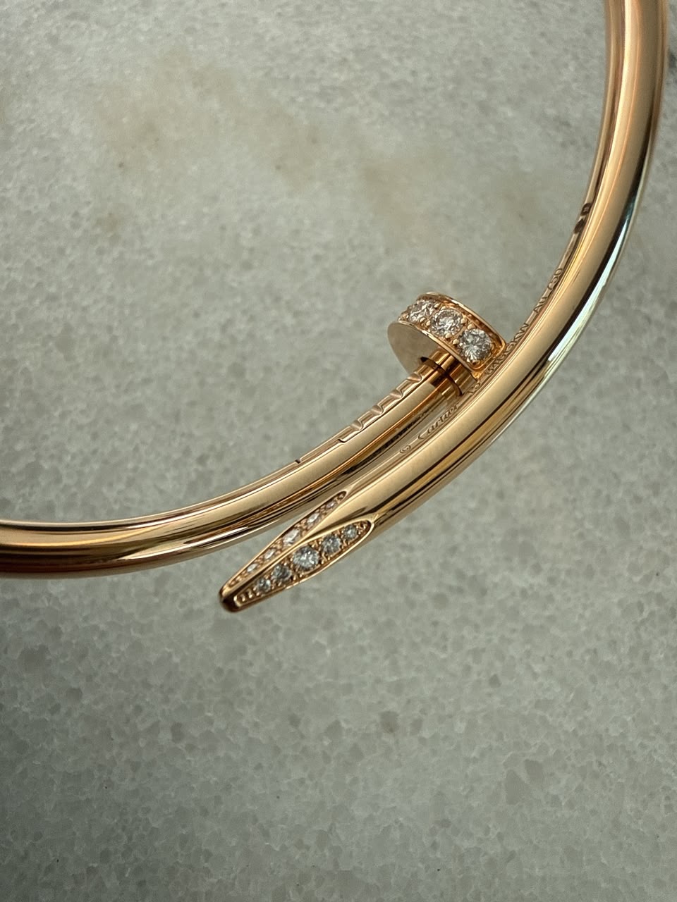 18K ROSE GOLD AND DIAMONDS JUSTE UN CLOU BRACELET, CLASSIC MODEL 15