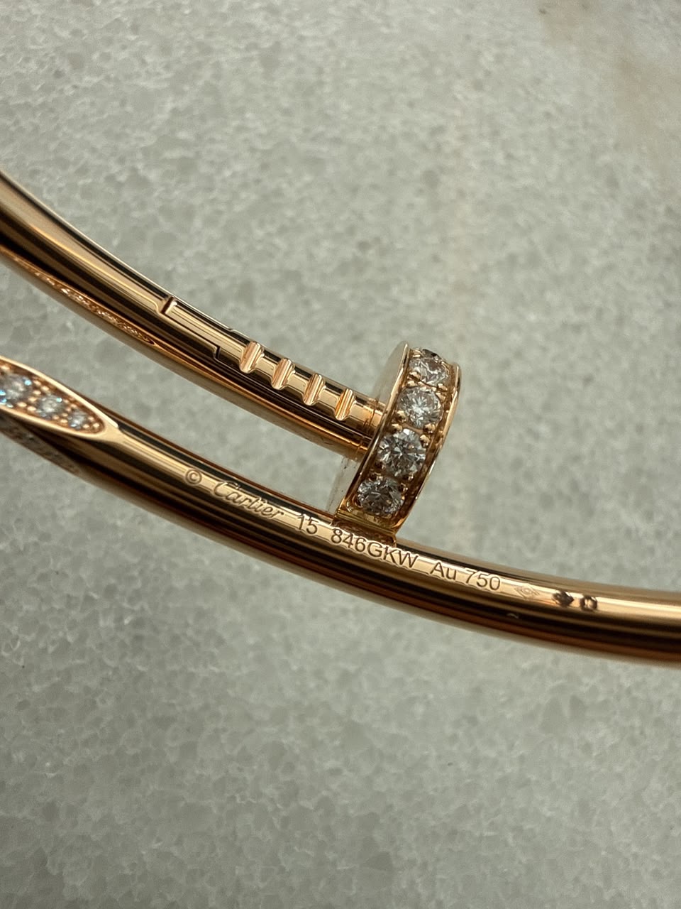 18K ROSE GOLD AND DIAMONDS JUSTE UN CLOU BRACELET, CLASSIC MODEL 15