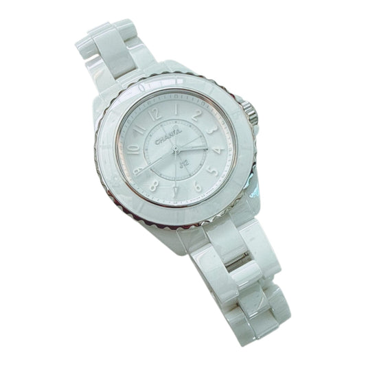 WHITE CERAMIC AND STEEL J12 WATCH 33MM