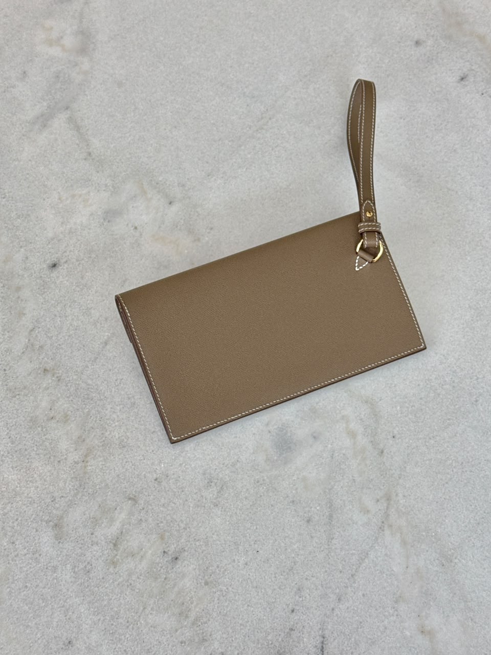 ETOUPE KELLY POCKET MADAME CALFKIN LONG WALLET