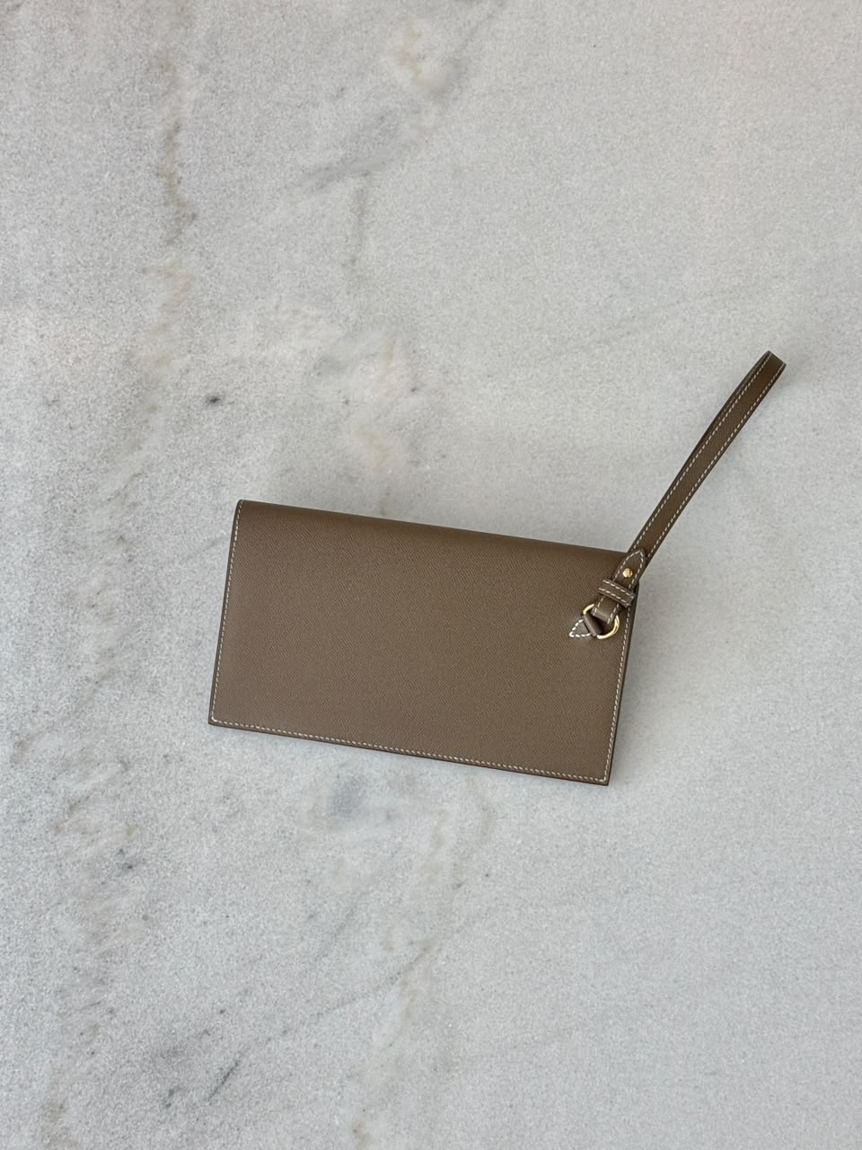 ETOUPE KELLY POCKET MADAME CALFKIN LONG WALLET