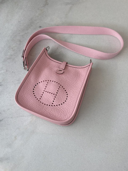 ROSE SAKURA MINI EVELYNE 16 CLEMENCE LEATHER PALLADIUM HARDWARE