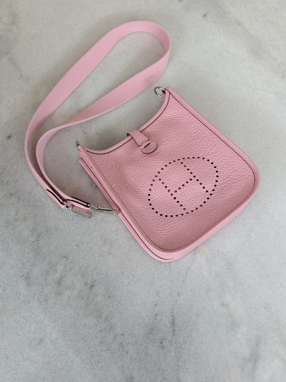 ROSE SAKURA MINI EVELYNE 16 CLEMENCE LEATHER PALLADIUM HARDWARE