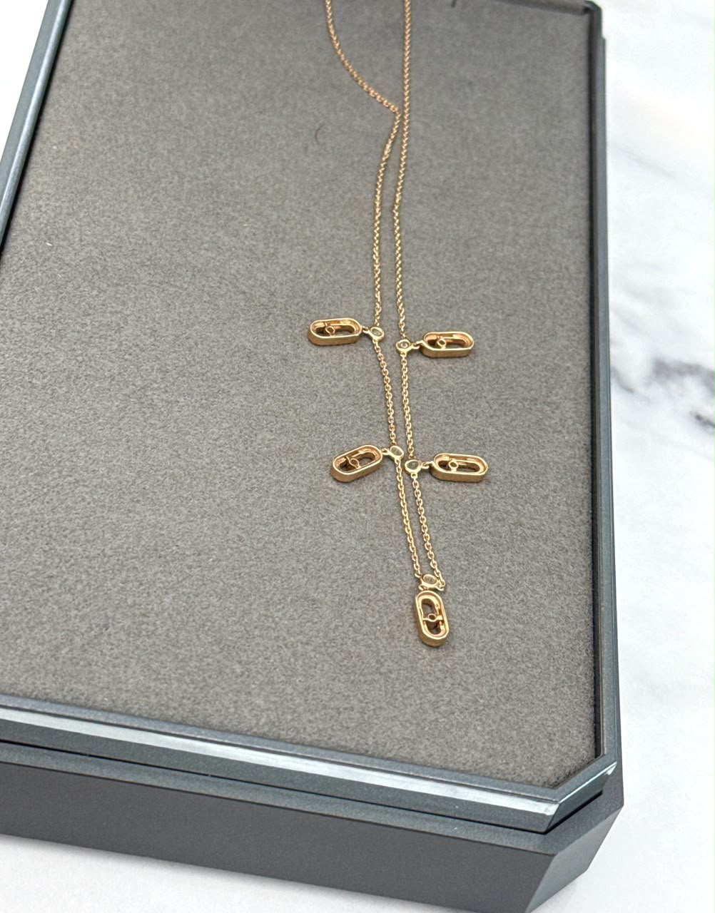 ROSE GOLD MOVE UNO PAVE DIAMOND CHOKER NECKLACE
