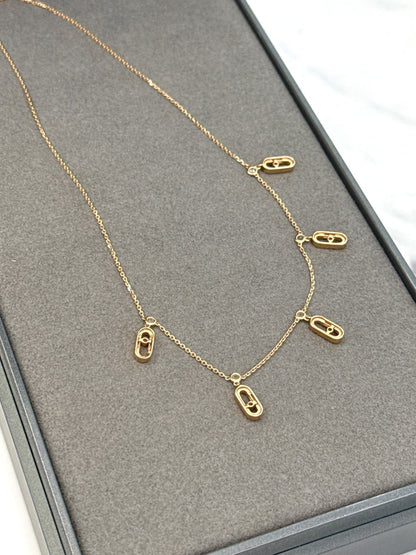 ROSE GOLD MOVE UNO PAVE DIAMOND CHOKER NECKLACE