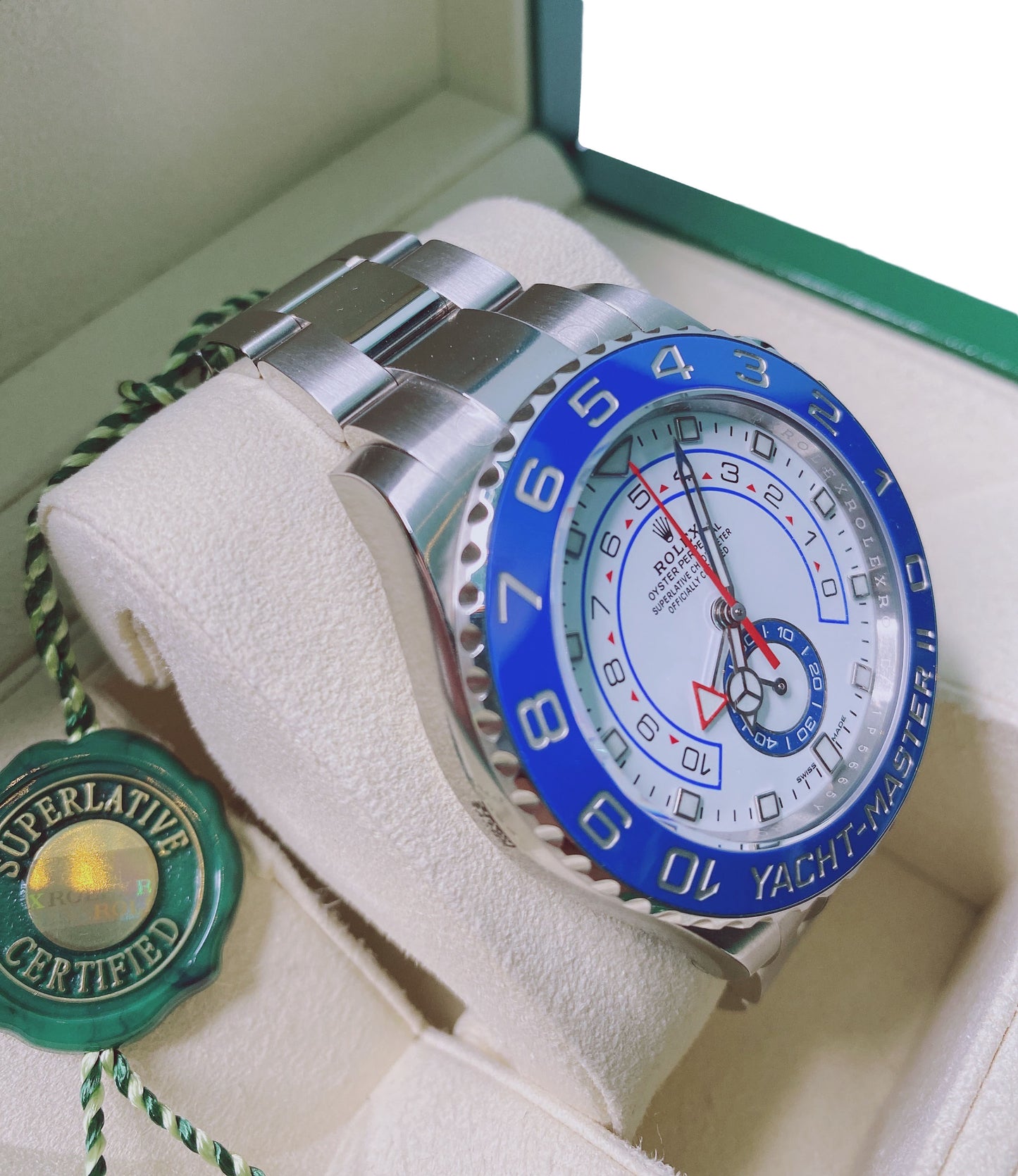 WHITE STEEL YACHT-MASTER II AUTOMATIC WRISTWATCH 116680