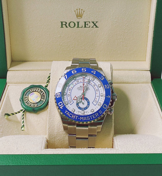 WHITE STEEL YACHT-MASTER II AUTOMATIC WRISTWATCH 116680