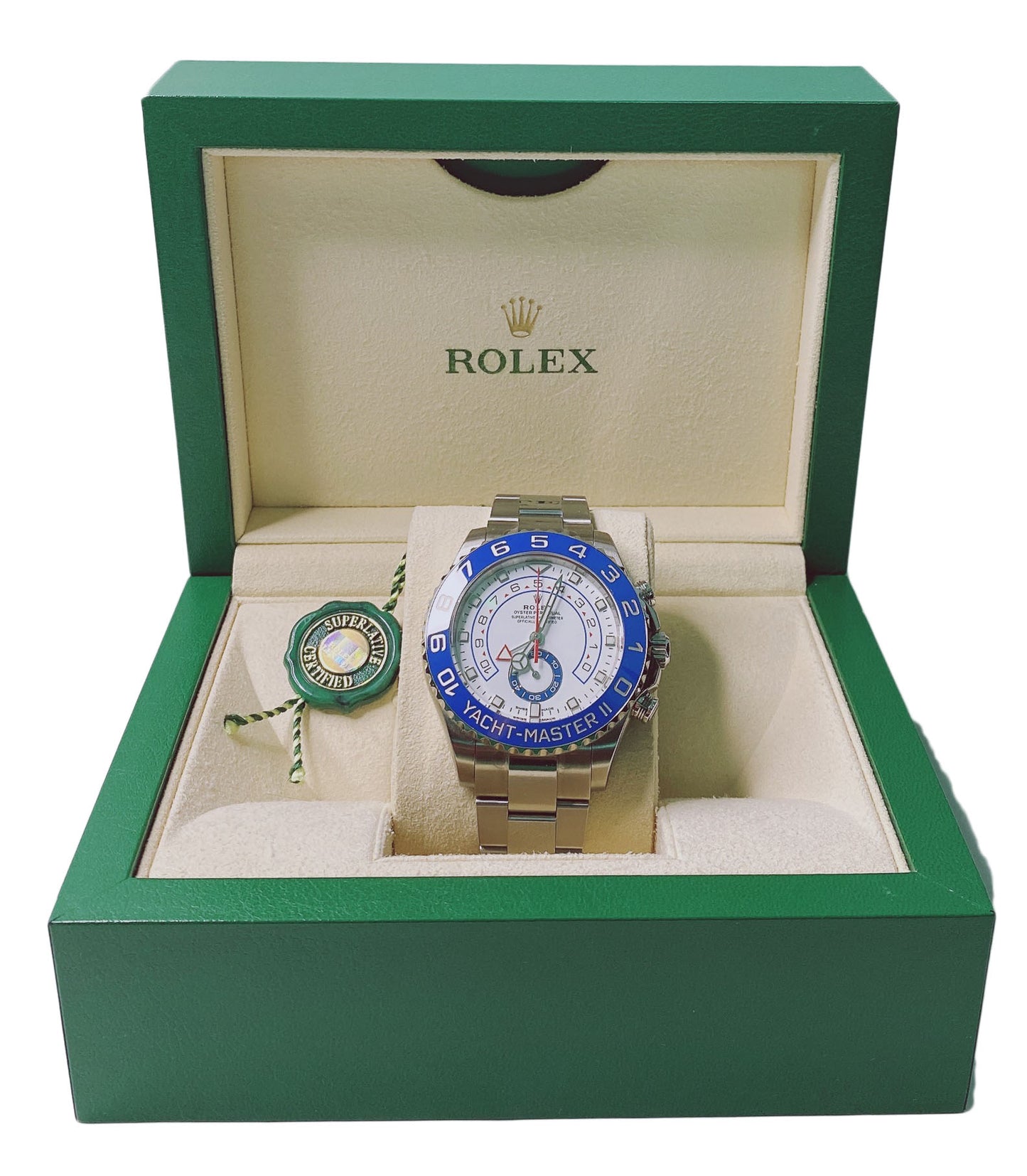 WHITE STEEL YACHT-MASTER II AUTOMATIC WRISTWATCH 116680