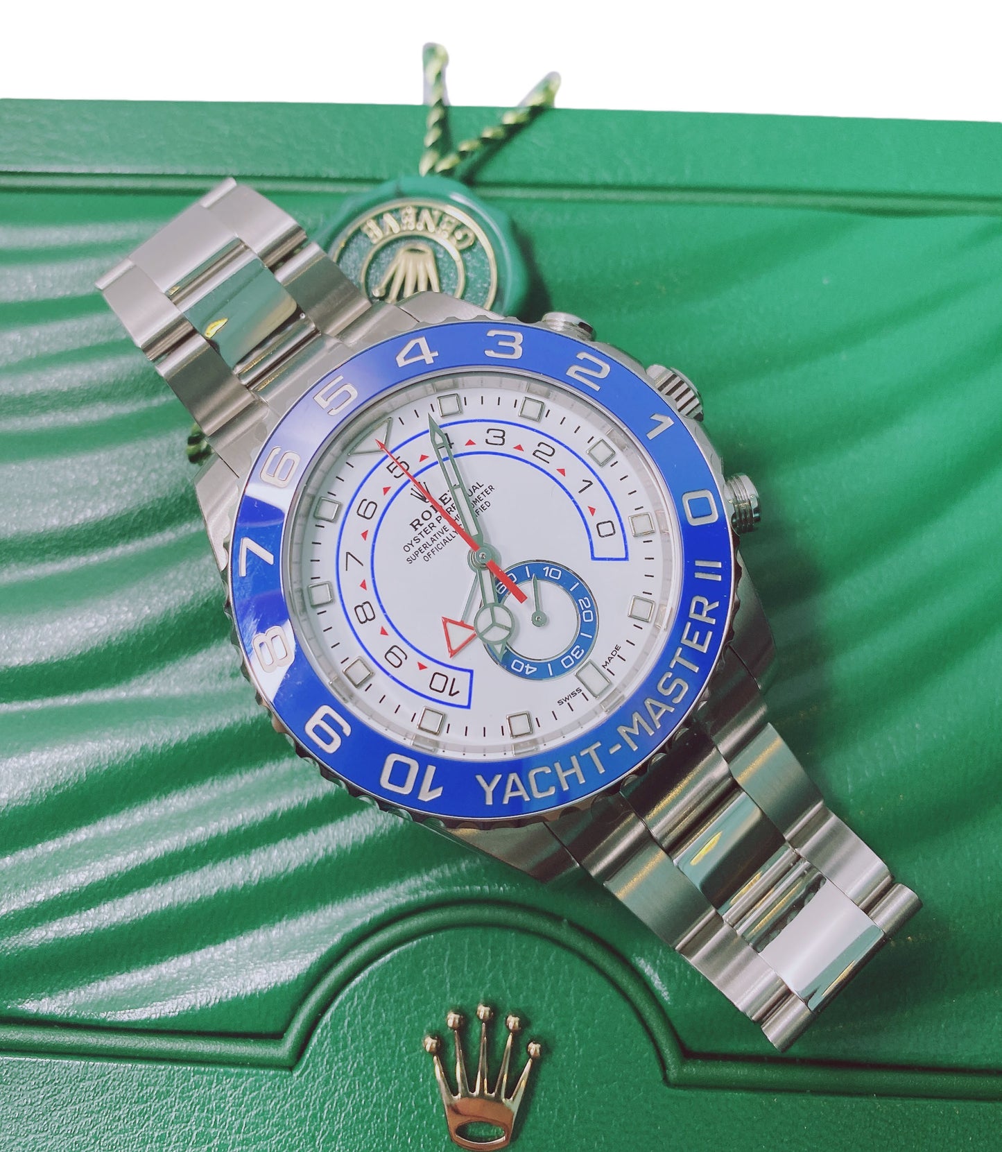 WHITE STEEL YACHT-MASTER II AUTOMATIC WRISTWATCH 116680
