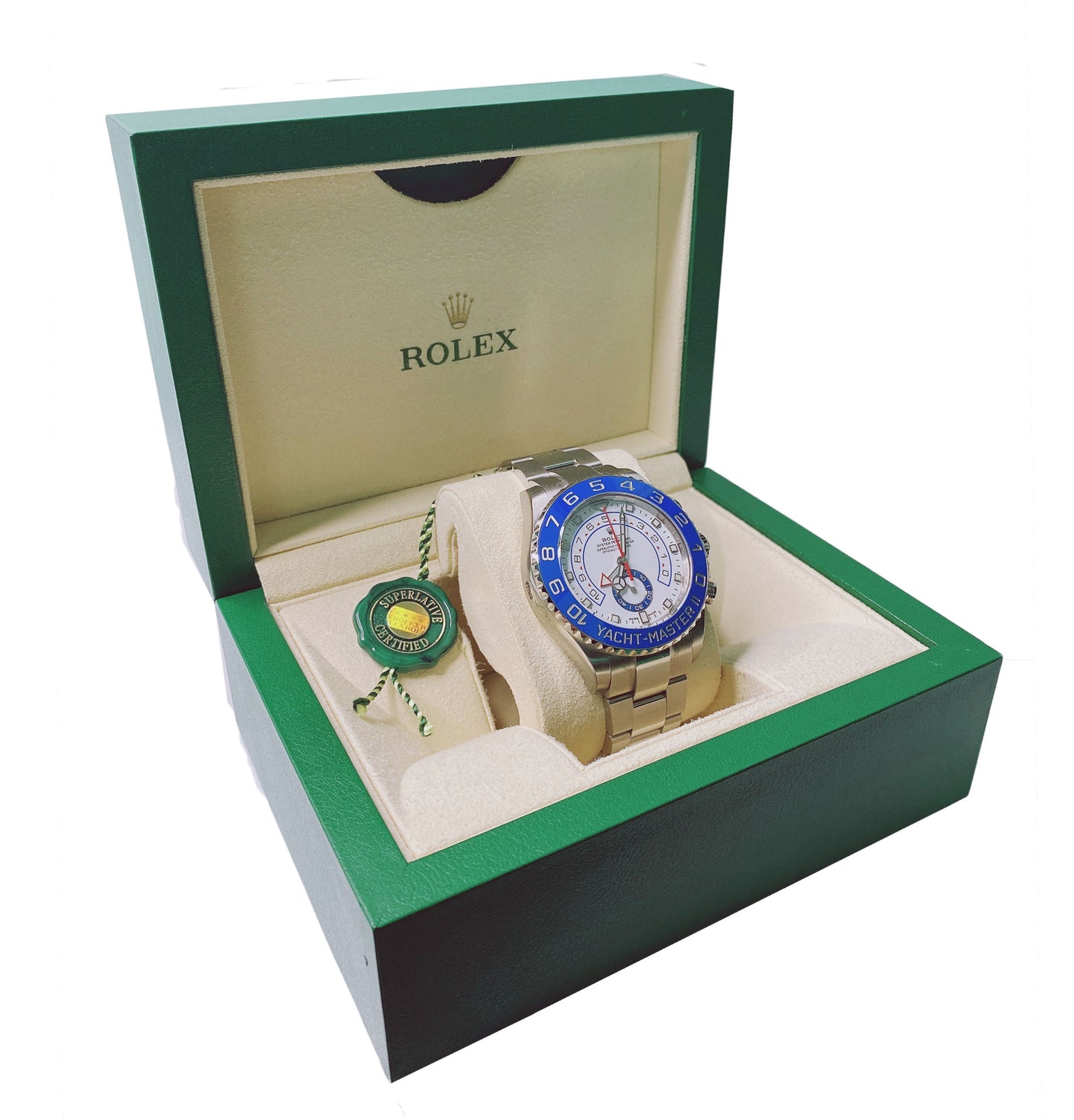 WHITE STEEL YACHT-MASTER II AUTOMATIC WRISTWATCH 116680