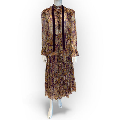 ZIMMERMANN LADYBEETLE RUFFLED LUREX MINI SKIRT DRESS
