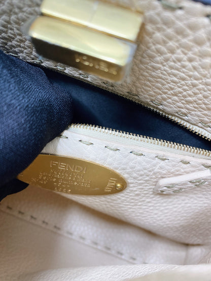 WHITE SELLERIA PEEKABOO SMALL TOP HANDLE BAG