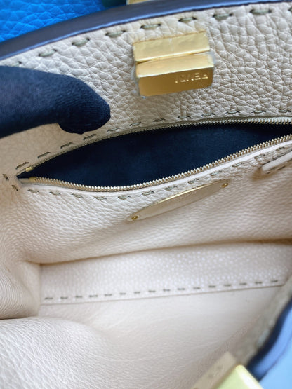 WHITE SELLERIA PEEKABOO SMALL TOP HANDLE BAG