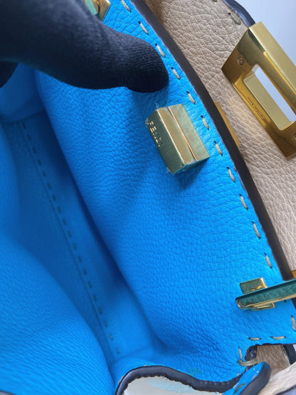 WHITE SELLERIA PEEKABOO SMALL TOP HANDLE BAG