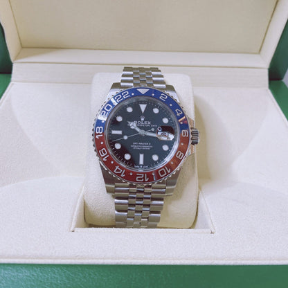 GMT-MASTER II BLACK DIAL PEPSI BEZEL 40MM 126710BLRO WATCH