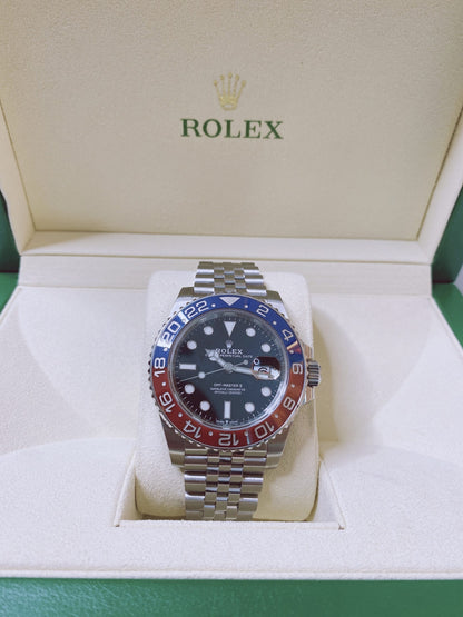 GMT-MASTER II BLACK DIAL PEPSI BEZEL 40MM 126710BLRO WATCH