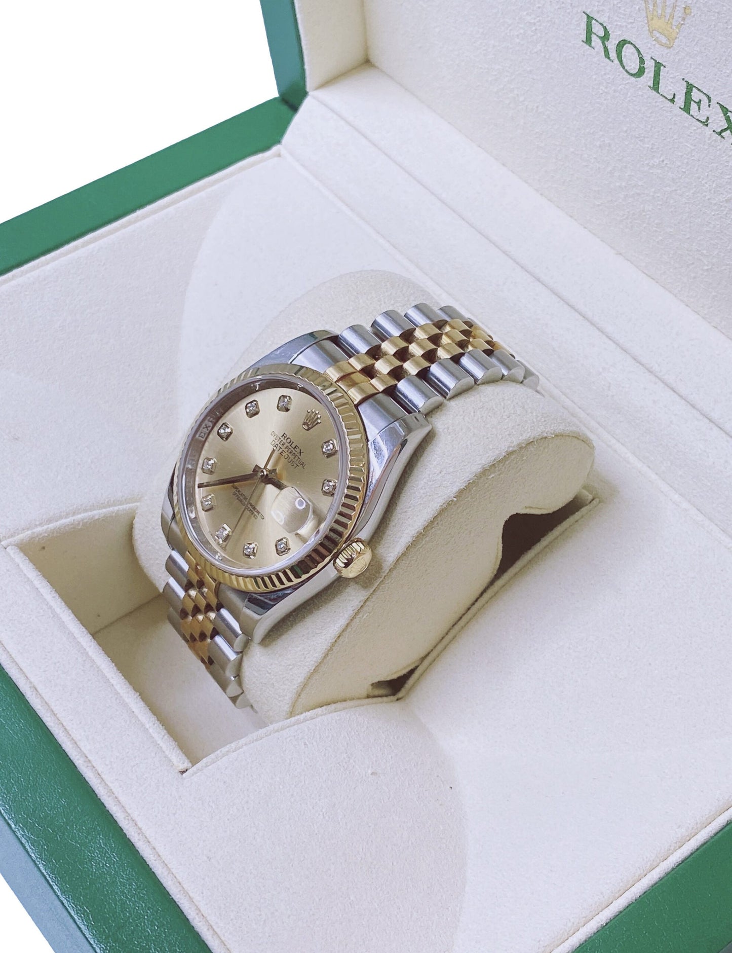 CHAMPAGNE DIAMOND 18K YELLOW GOLD STAINLESS STEEL DATEJUST 36MM