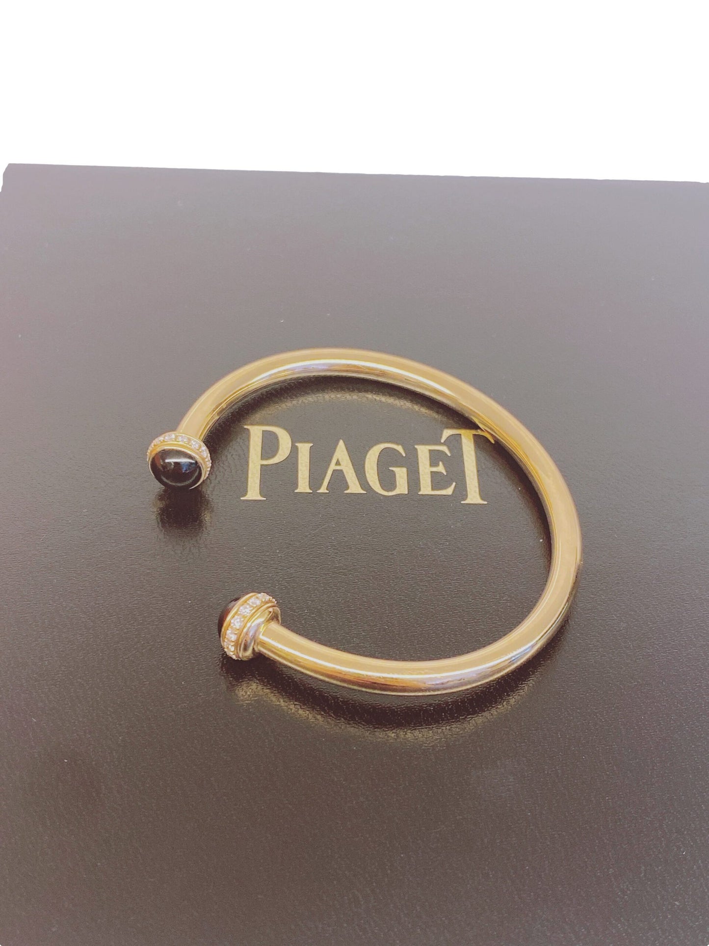 POSSESION DIAMOND ONYX 18K ROSE GOLD CUFF BRACELET